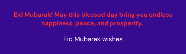 Eid mubarak wishes